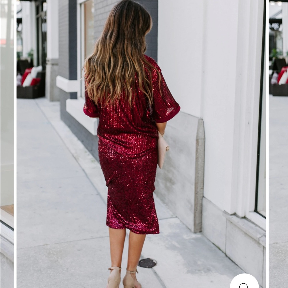 Sequin shirt and sequin skirt VICI